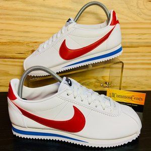 New Nike Classic Cortez Leather USA Red White Blue